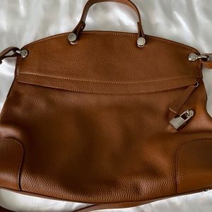Furla Piper Dome Leather Satchel Purse